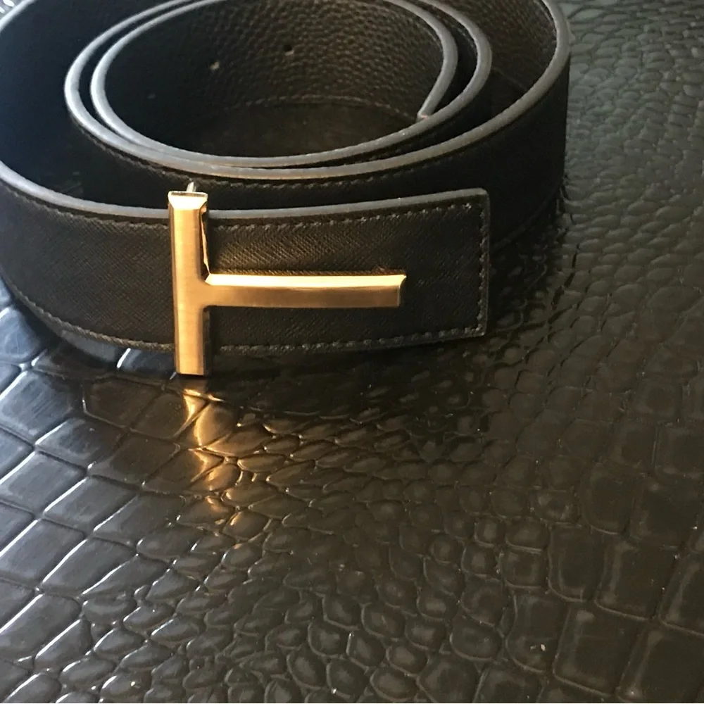 Designer Fashion Belt for men Buckle Gold